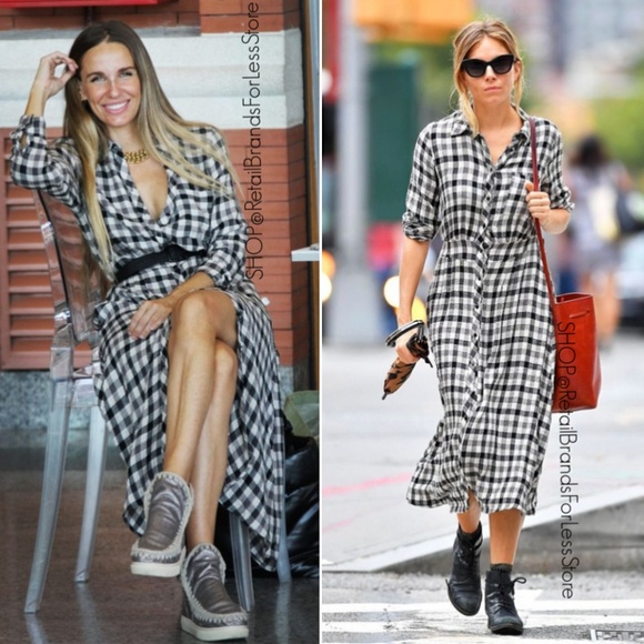 zara flannel dress